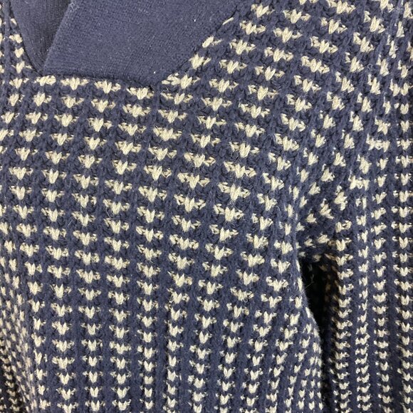 Frederik Anderson Copenhagen Sweater Men's L Blue Gray Cowl Neck Long Sleeve - Picture 6 of 14